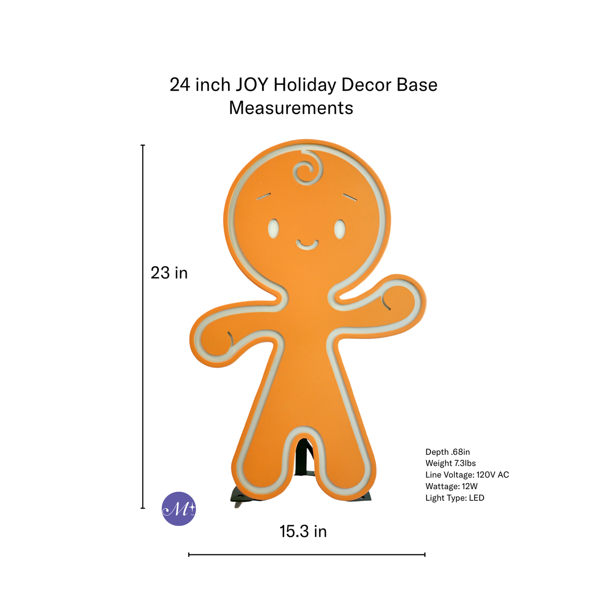 Gingerbread Outdoor Decor Galvanized Steel