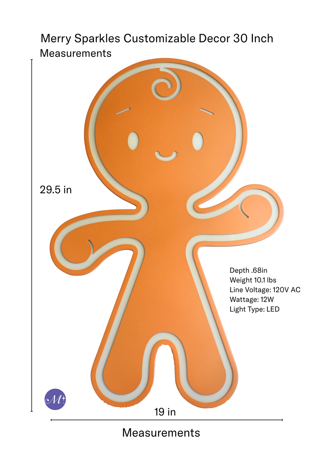Gingerbread Outdoor Decor Galvanized Steel