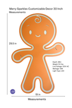 Gingerbread Outdoor Decor Galvanized Steel
