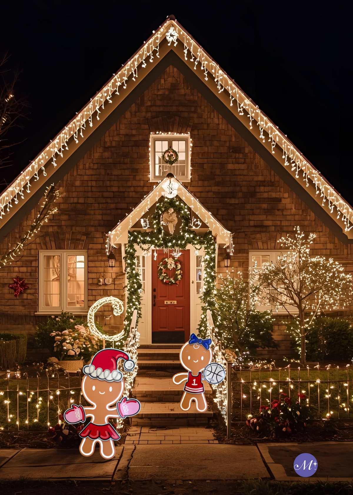 Gingerbread Outdoor Decor Galvanized Steel