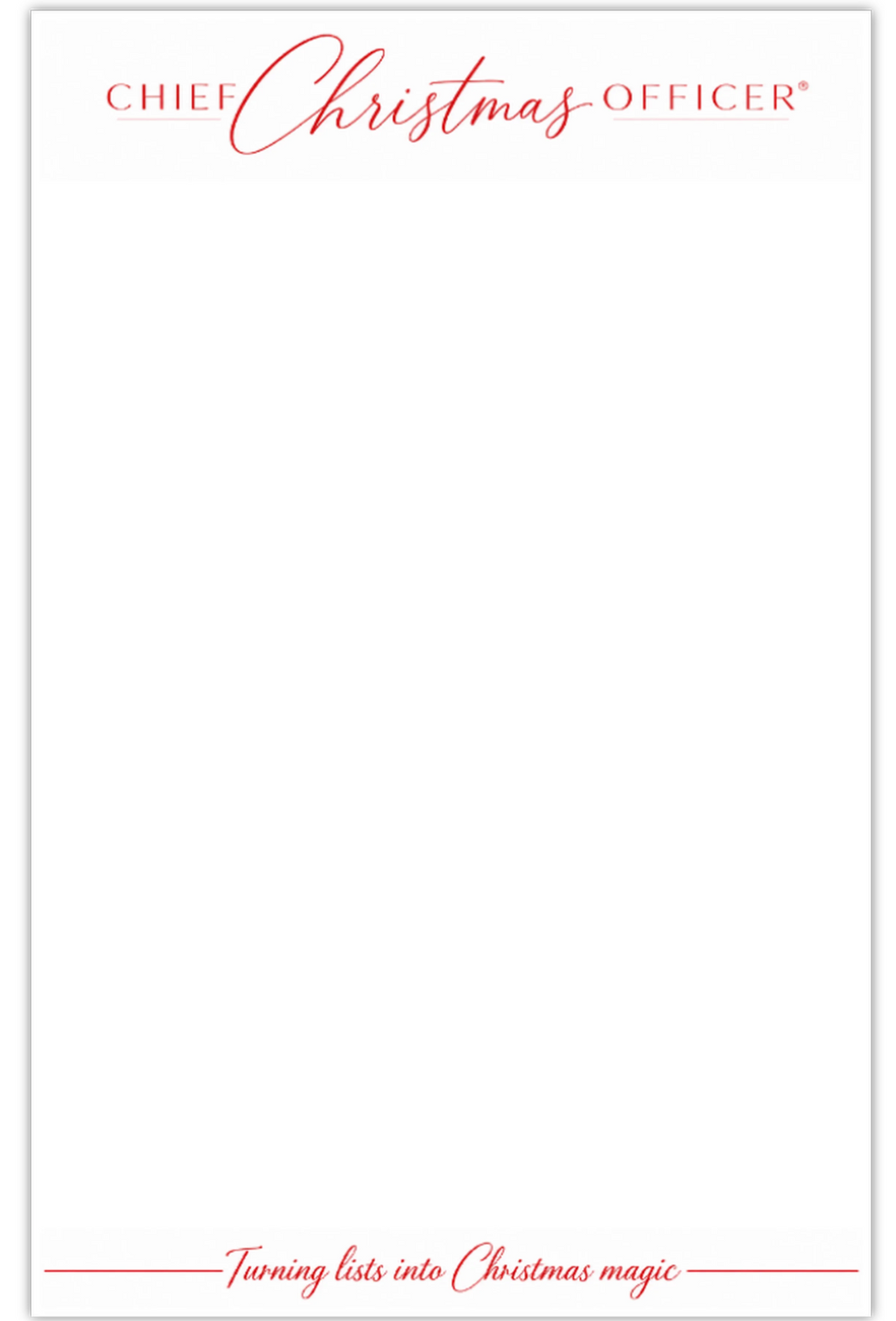 Chief Christmas Officer Notepad 5.5" x 8.5"