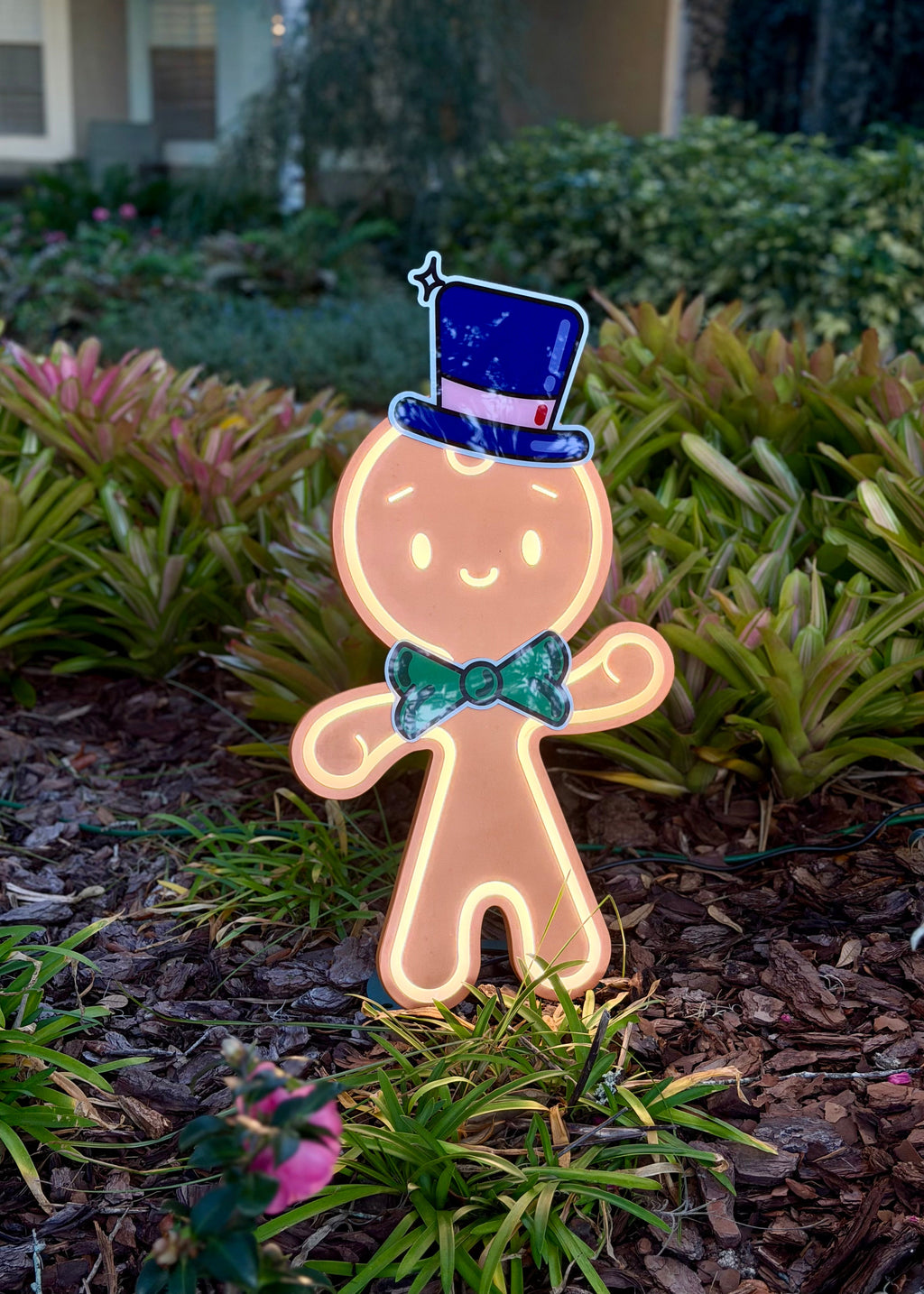Customizable Merry Sparkles in 24 inch in Top Hat and Green Bow