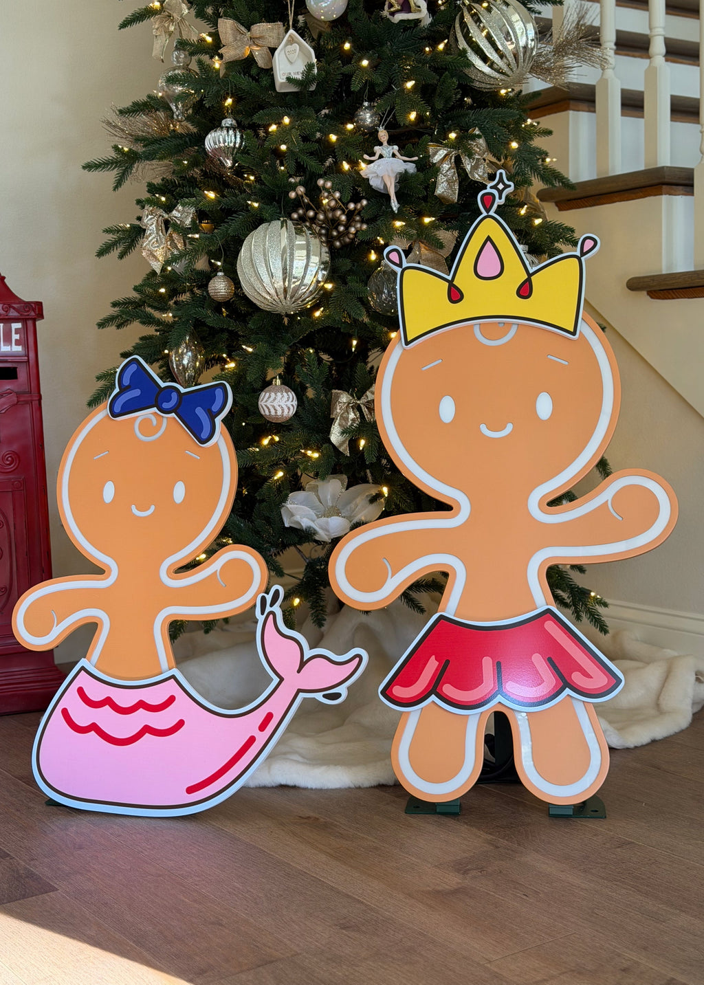 Gingerbread Outdoor Decor Galvanized Steel