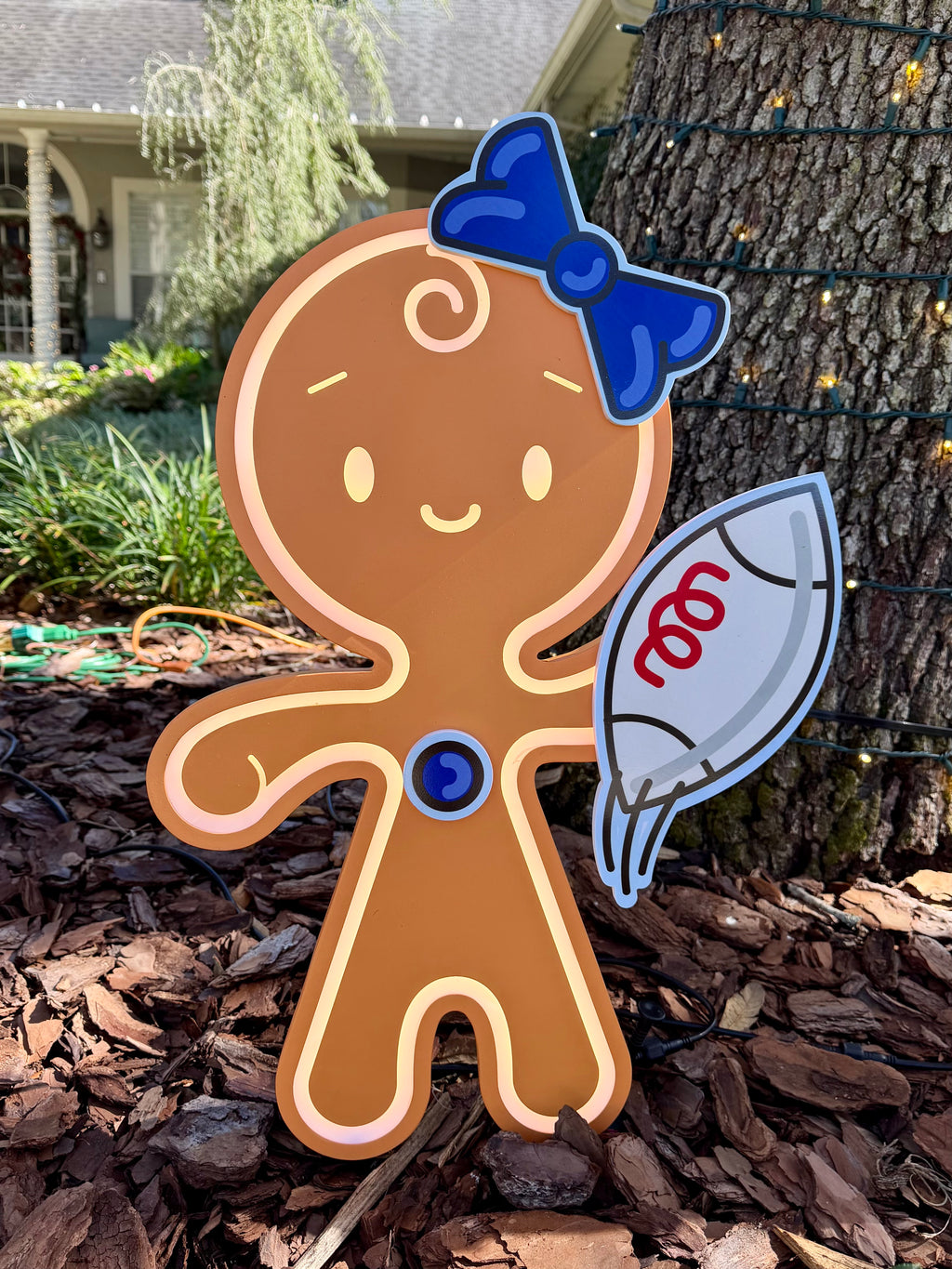 Gingerbread Outdoor Decor Galvanized Steel