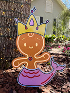 Gingerbread Outdoor Decor Galvanized Steel
