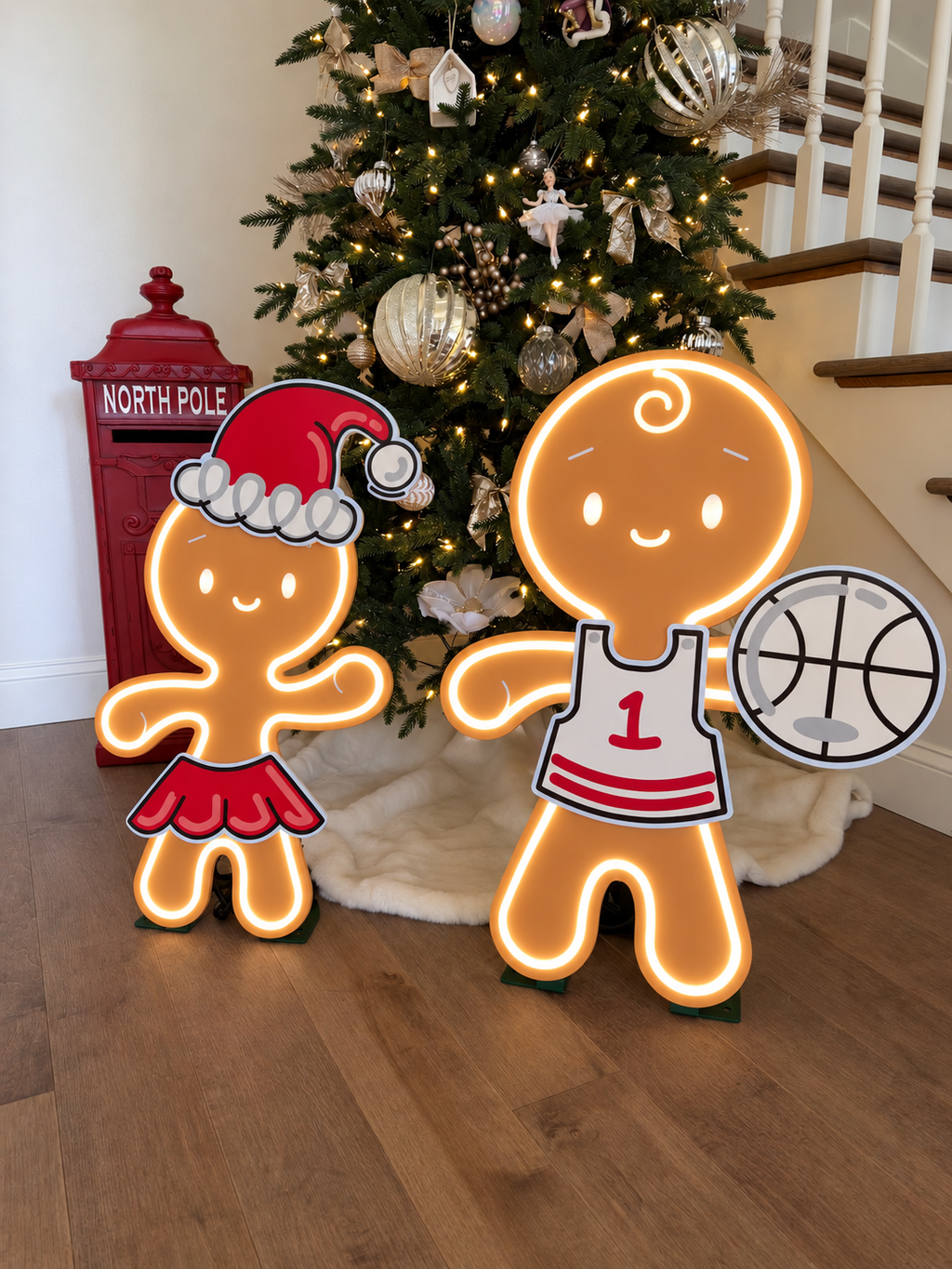 Gingerbread Outdoor Decor Galvanized Steel