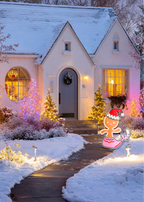 Gingerbread Outdoor Decor Galvanized Steel