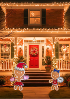 Gingerbread Outdoor Decor Galvanized Steel