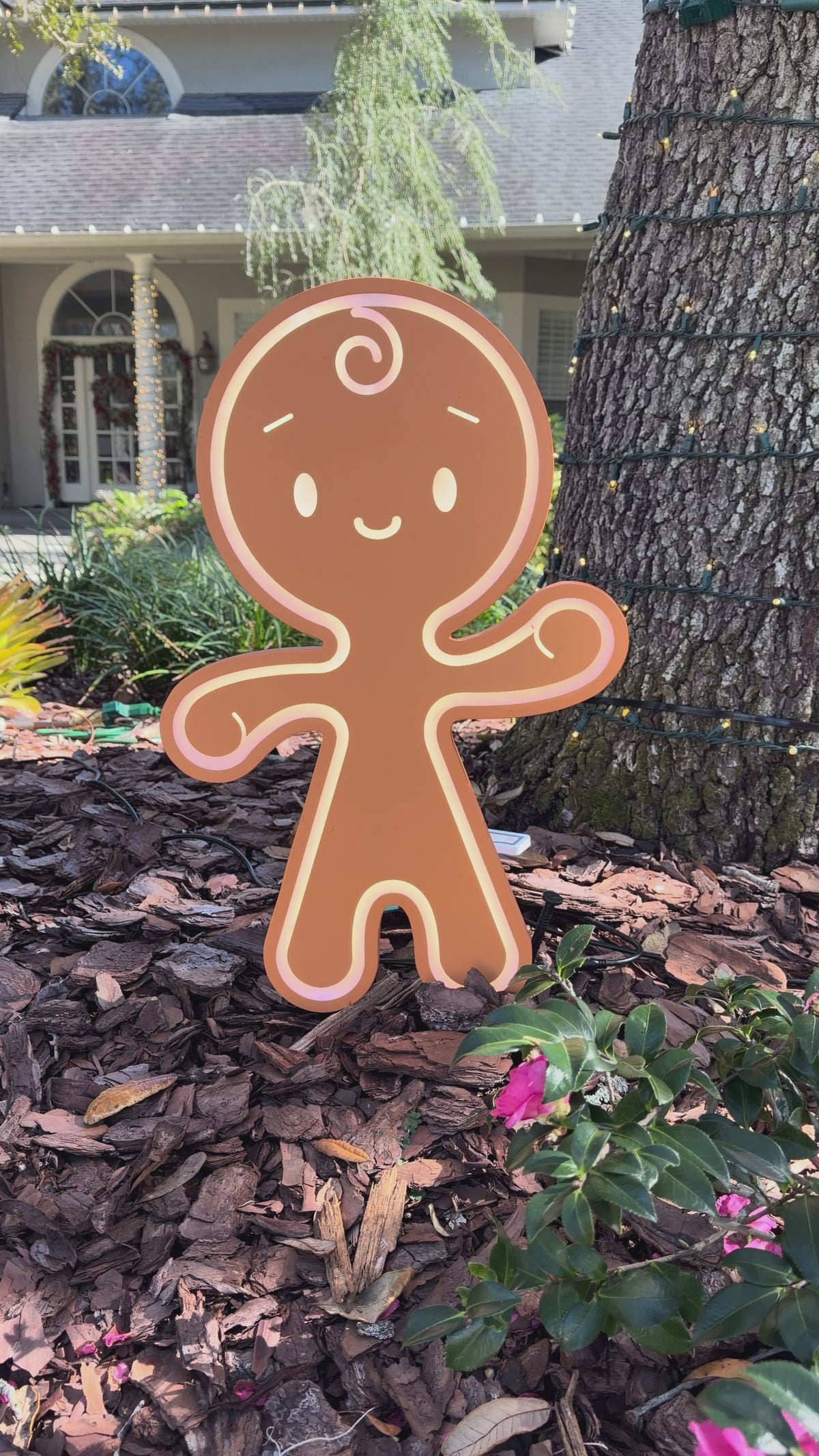 Gingerbread Outdoor Decor 24 Inch Galvanized Steel